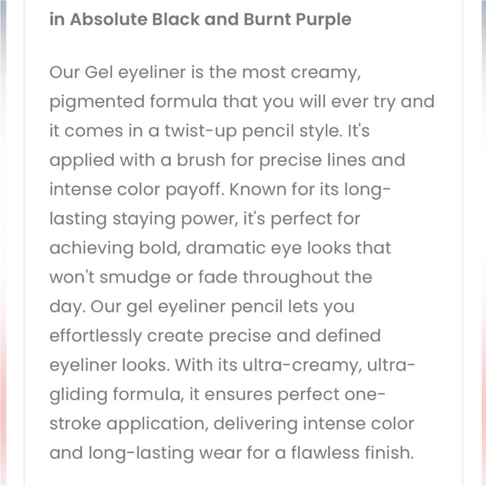 NWT F.A.R.A.H Gel Eyeliner Duo